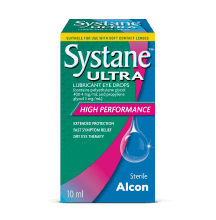 Systane Ultra 10mL Lubricant Eye Drops bottle and box