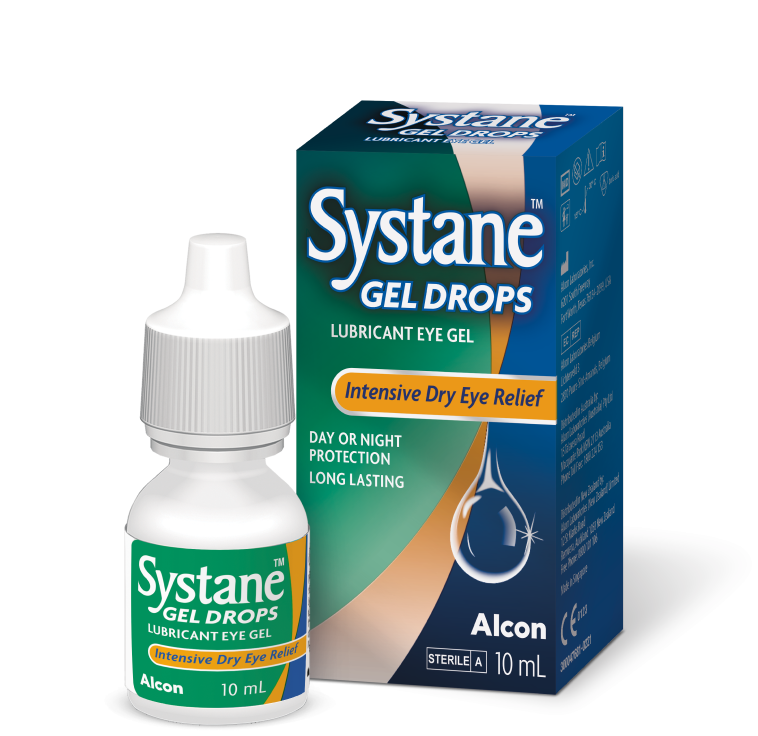 Systane Gel Drops Lubricant Eye Gel bottle and product box