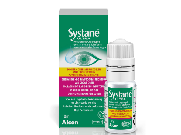 Systane™ Ultra oogdruppels zonder bewaarmiddelen met doosje en flacon
