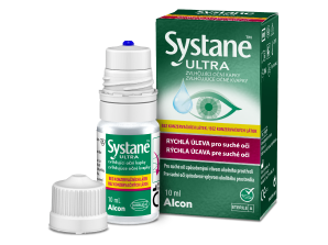 Krabička a lahvička očních kapek Systane® ULTRA bez konzervačních látek