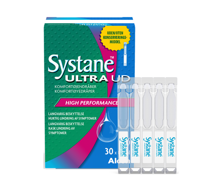 Systane® Ultra UD smørende øjendråber uden konserveringsmiddel, hætteglas og produktæske