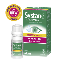 Systane® Ultra Preservative-free Fast-Acting Dry Eye Relief Eye Drops bottle design and product box