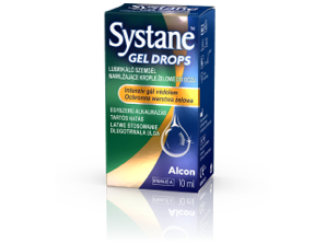 Systane® Gel Drops lubrikáló szemgél termékdoboza