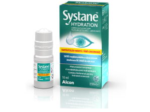 Systane® Hydration tartósítószer-mentes szemcsepp termékdoboza és többadagos flakonja