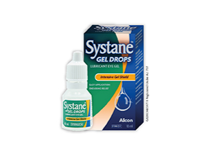 Systane® Gel Drops lubricant eye gel vial carton and product box