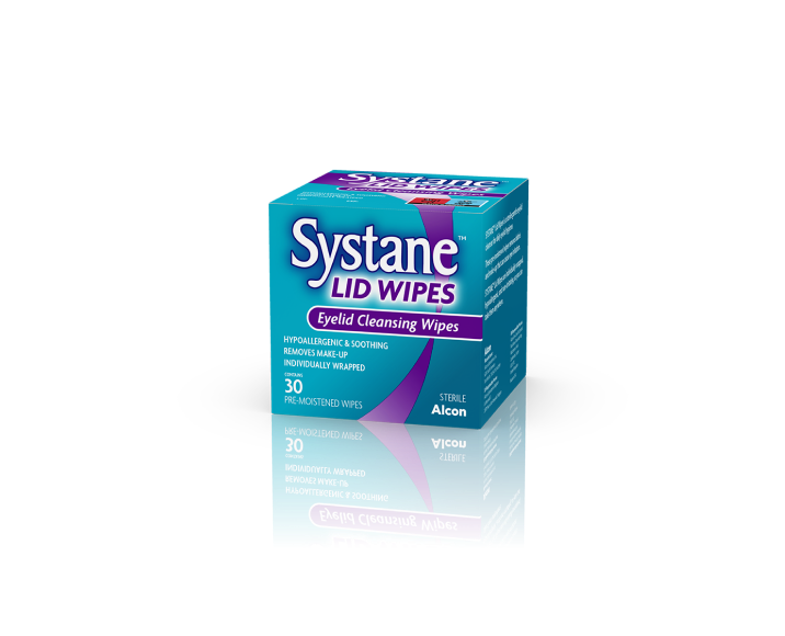 Systane® Lid Wipes, Eyelid Cleansing Wipes product box