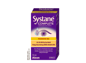 Systane® Ultra UD Preservative-free Lubricant Eye Drops vial and product box