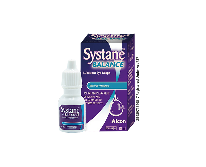 Systane® Balance Lubricant Eye Drops carton and product box