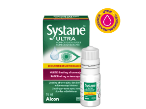 Systane® Ultra uten konserveringsmiddel-komfortøyedråper hetteglasseske og produkteske