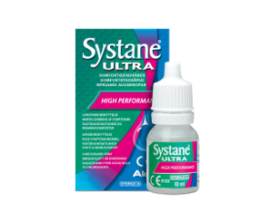 Systane® Ultra-øyedråper produkteske og hetteglasseske