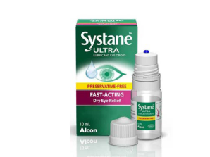 Systane® Ultra Preservative-free Eye Drops vial carton and product box