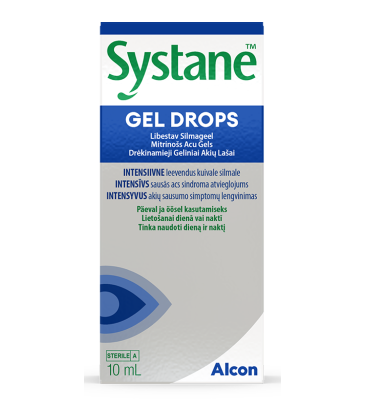Alconi Systane Gel Drops silmageeli tootepakend