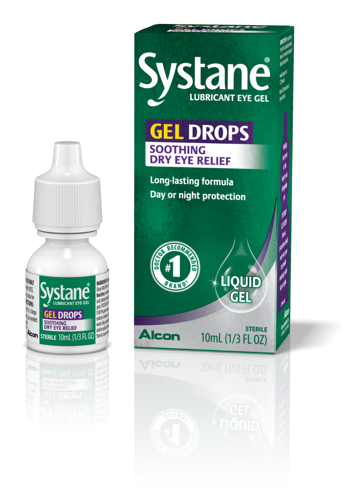 Systane Gel Drops vial carton and product box Alcon