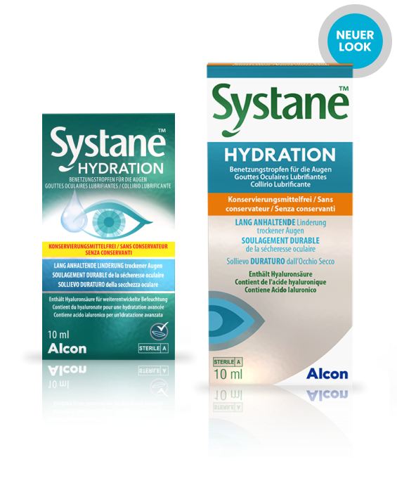 Systane® HYDRATION ohne Konservierungsmittel Produktabbbildung mit Flasche