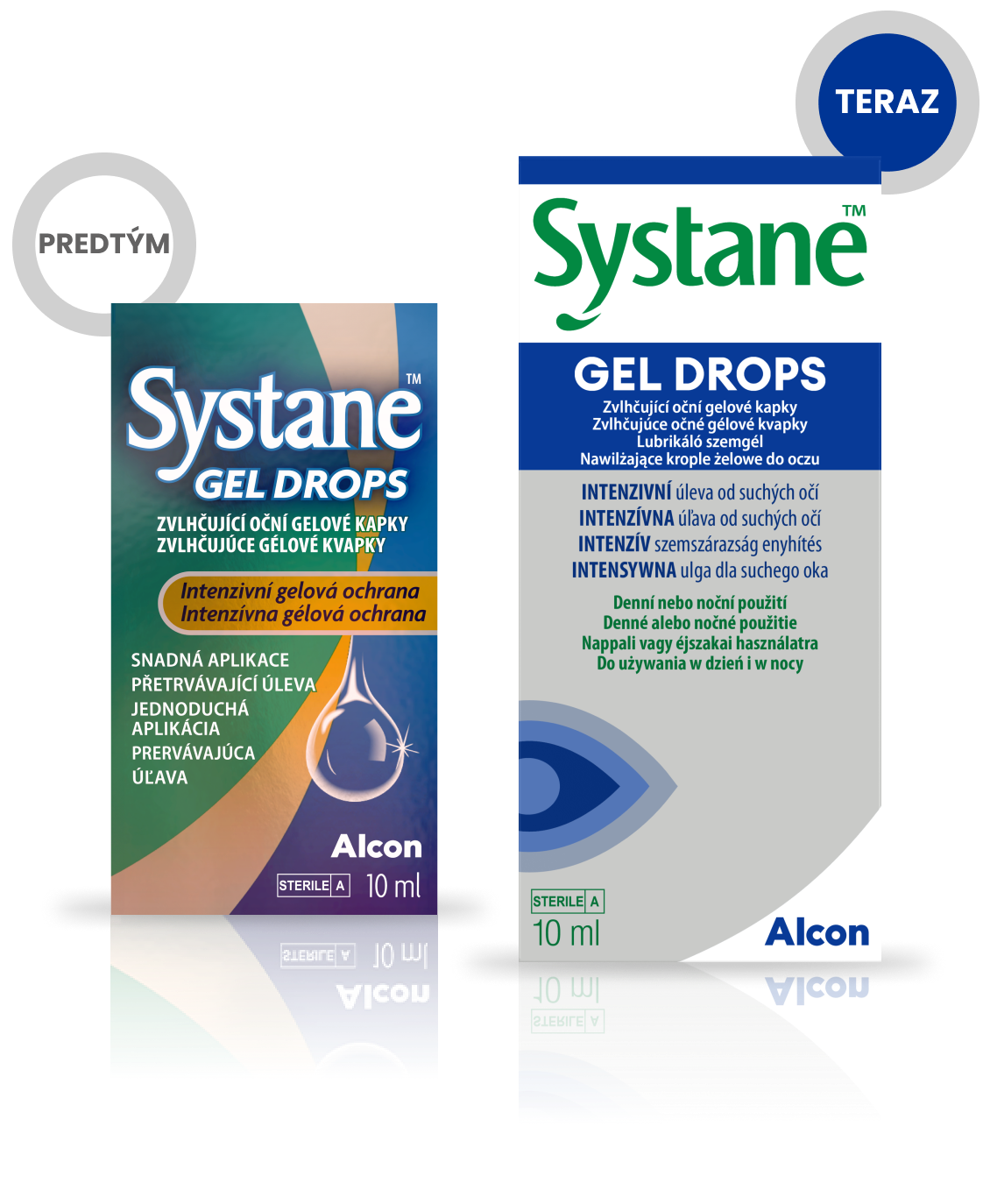 Balenie a krabička očného gélu Systane® Gel Drops