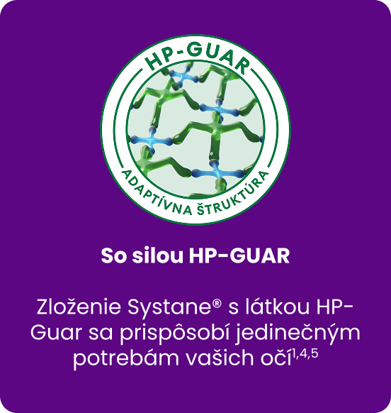 White HP-GUAR icon with text on a purple background
