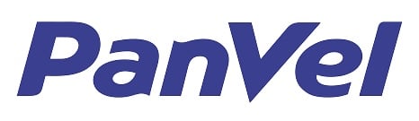 Logotipo PanVel em texto azul estilizado sobre fundo branco.