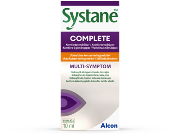 Säilöntäaineettomien Systane® Complete silmätippojen tuotepakkaus