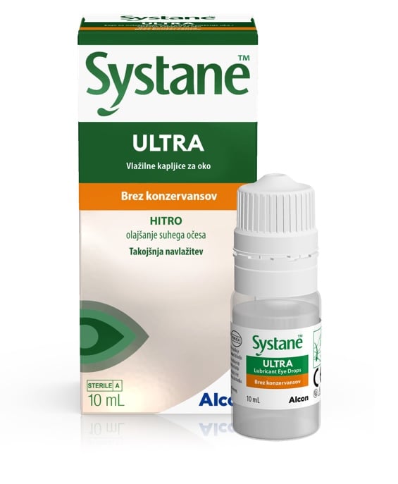Systane Ultra brez konzervansne kapljice za oči embalaže prej in potem