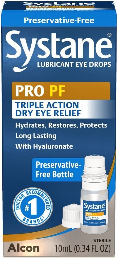 Systane Pro Preservative Free product box by Alcon