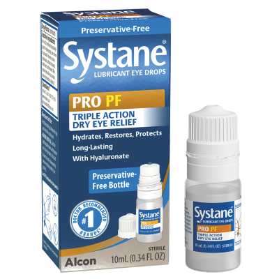 Systane Pro Preservative Free product box by Alcon