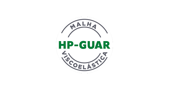 Selo HP-Guar de malha viscoelástica, destacando a tecnologia utilizada nas soluções Systane™ para ajudar a proteger e hidratar a superfície ocular.