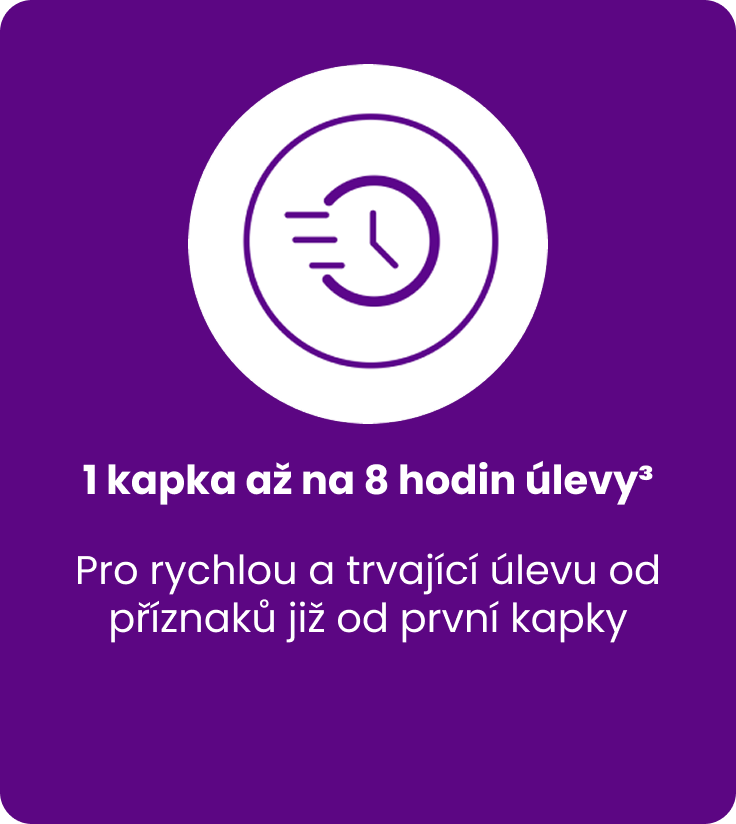 clock icon on purple backround and text