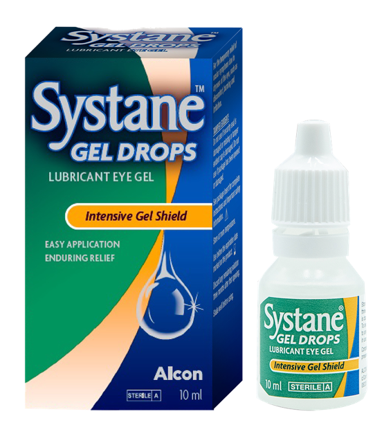 Systane® Gel Drops vial carton and product box