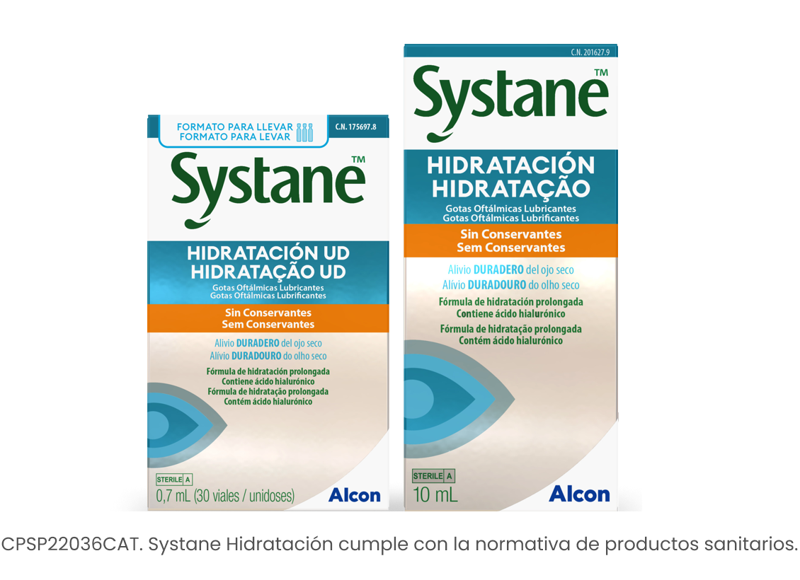 Gotas hidratantes sin conservantes Systane® Hidratación caja de producto