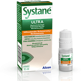 Alconi Systane Ultra säilitusaineta silmatilkade tootepakend