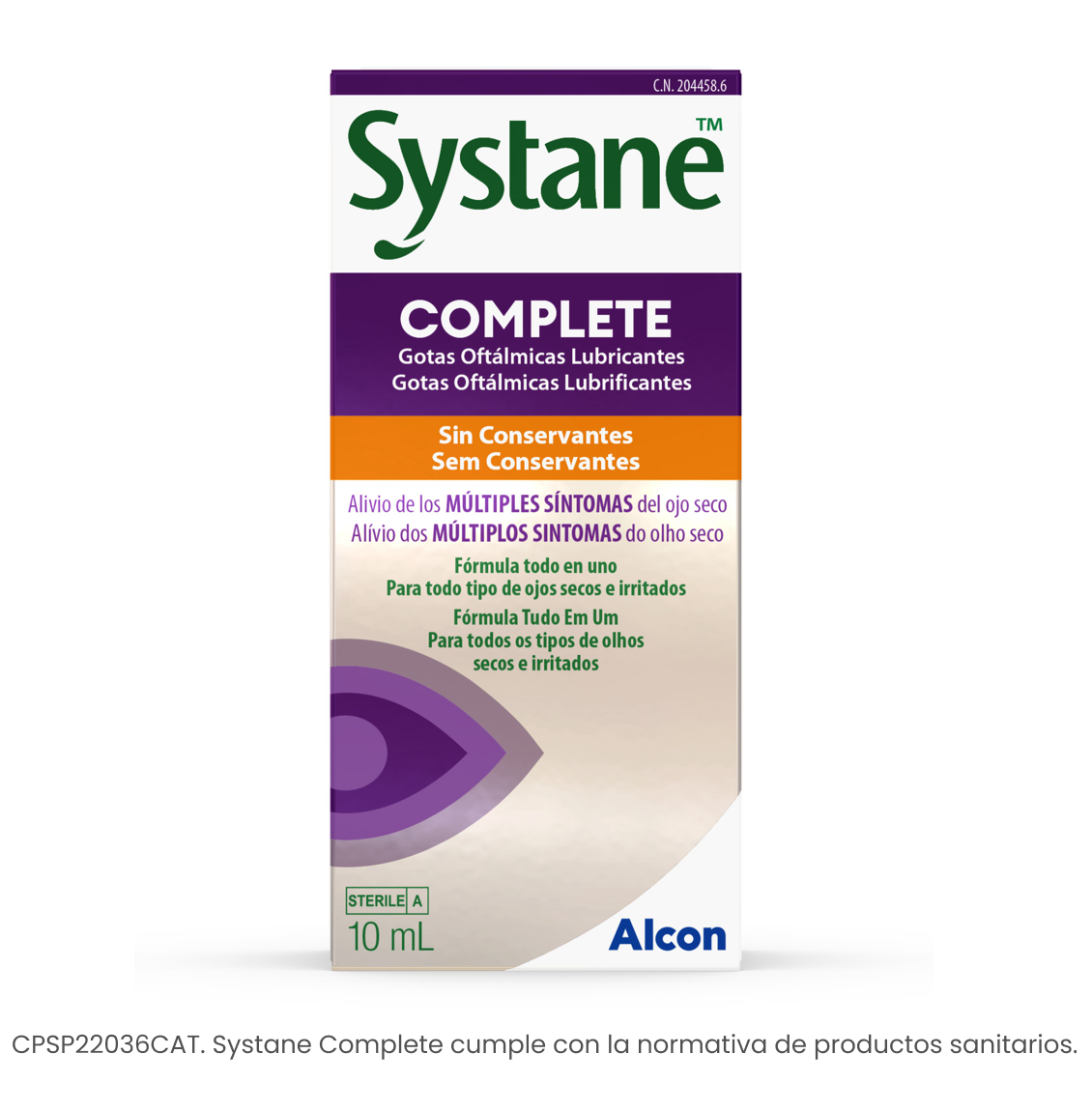 Nuevas gotas oftálmicas Systane® Complete sin conservantes caja de producto